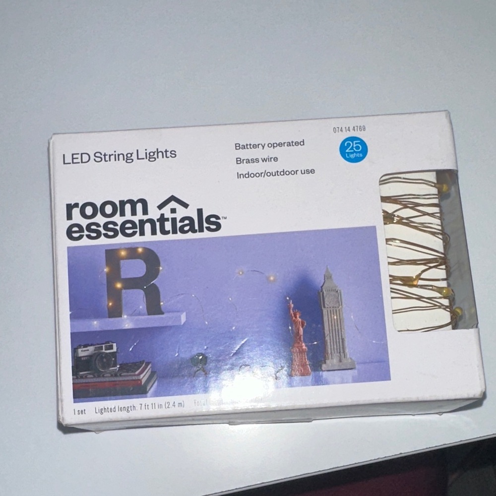 Room Essentials Brass LED String Lights